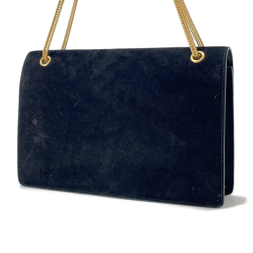 Saint Laurent Paris Betty Shoulder Black Bag Chain Leather Suede